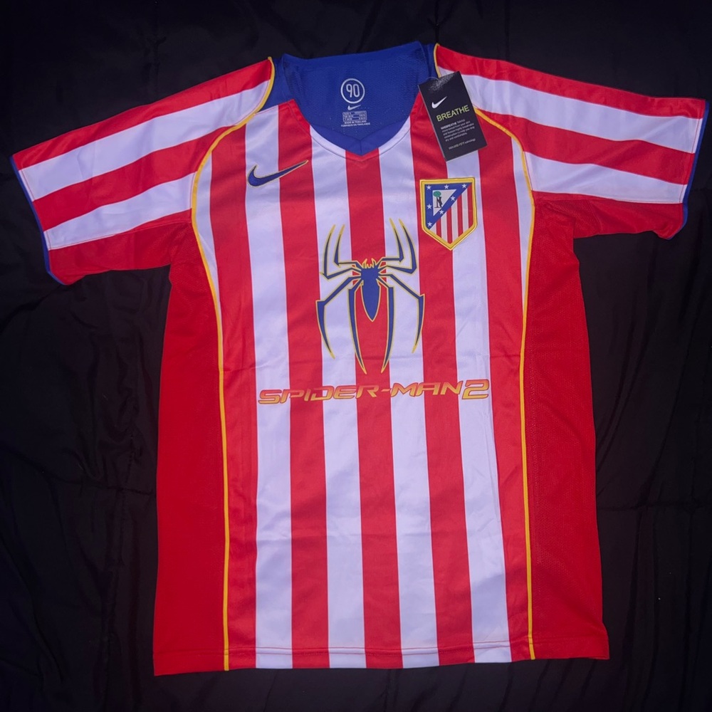 2004/05 Spider-Man x Atlético Madrid Soccer Jersey | Rare Limited Edition